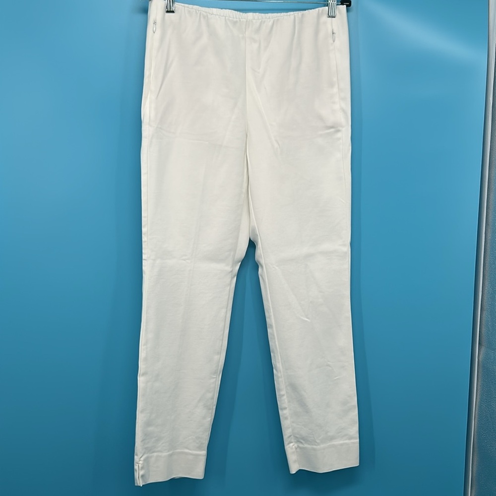 J. JILL Stretch Pullon Cotton White dress pants